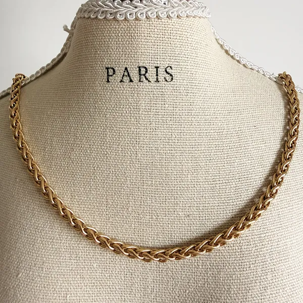 9ct Yellow Gold Spiga (Wheat) Link Chain Necklace — image 9
