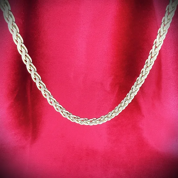 9ct Yellow Gold Spiga (Wheat) Link Chain Necklace