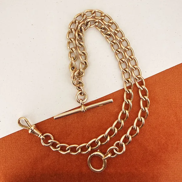 Antique 15ct Yellow Gold Albert Chain — image 2