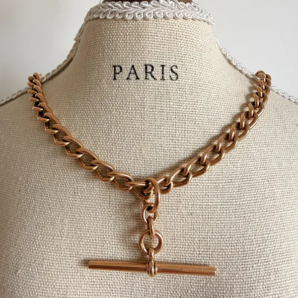 Antique 15ct Yellow Gold Albert Chain — image 11