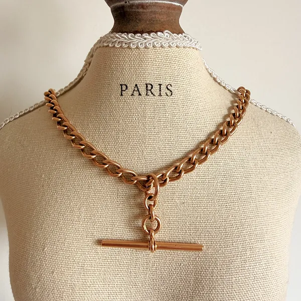 Antique 15ct Yellow Gold Albert Chain — image 10