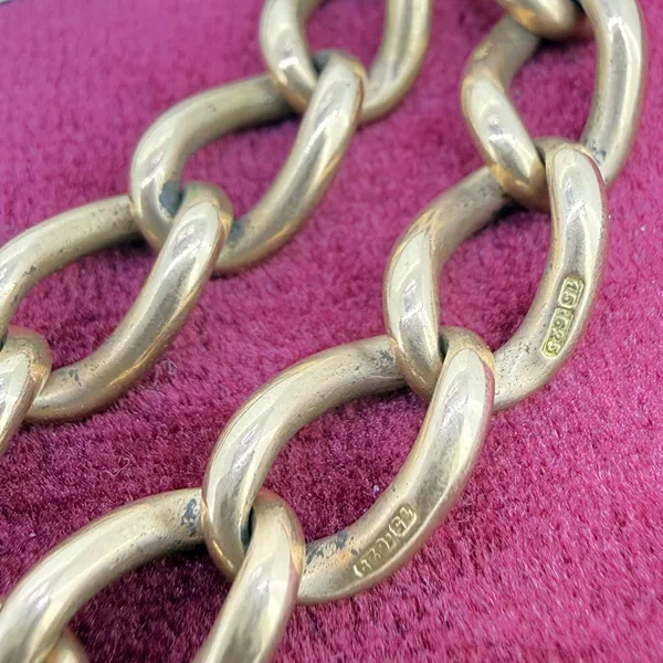 Antique 15ct Yellow Gold Albert Chain with T-bar — image 7