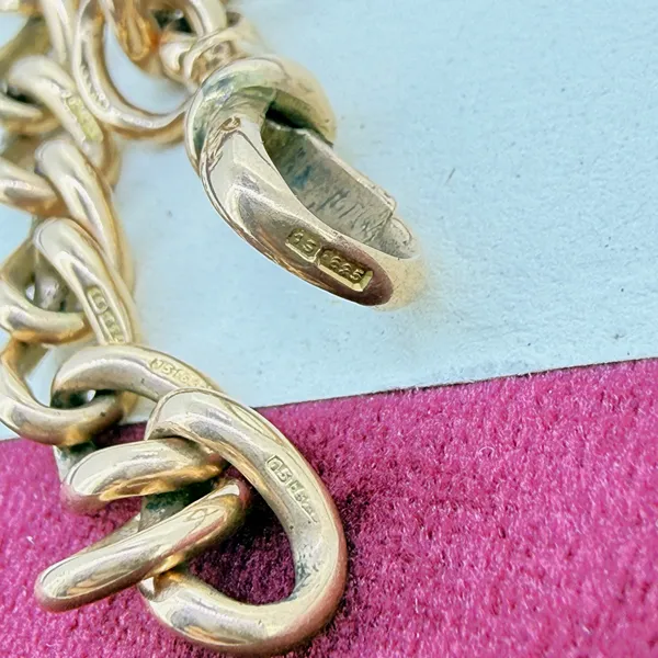 Antique 15ct Yellow Gold Albert Chain with T-bar — image 9