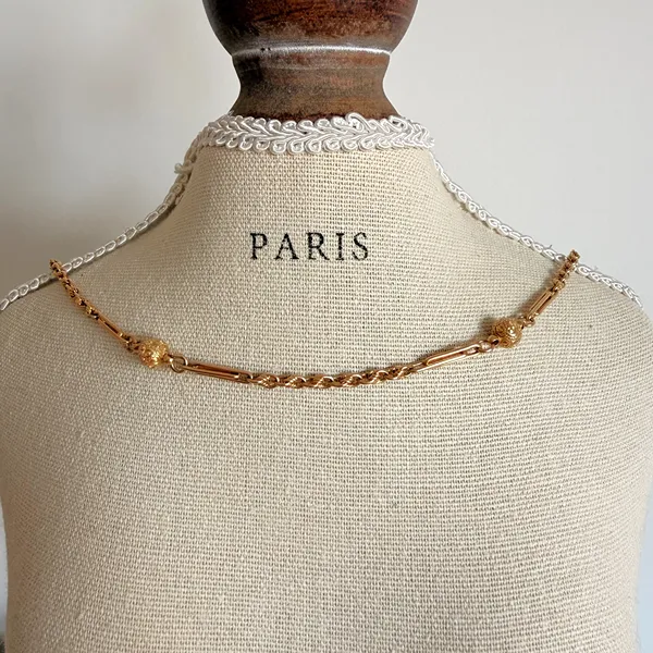 Antique 15ct Yellow Gold Long Guard Chain — image 6