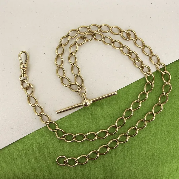 Classic 9ct Yellow Gold Albert Chain — image 2