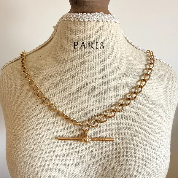 Classic 9ct Yellow Gold Albert Chain — image 7