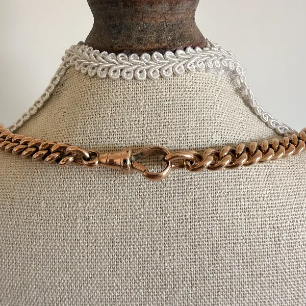 Heavy 9ct Rose Gold Albert Chain with Removable T-Bar  — image 14