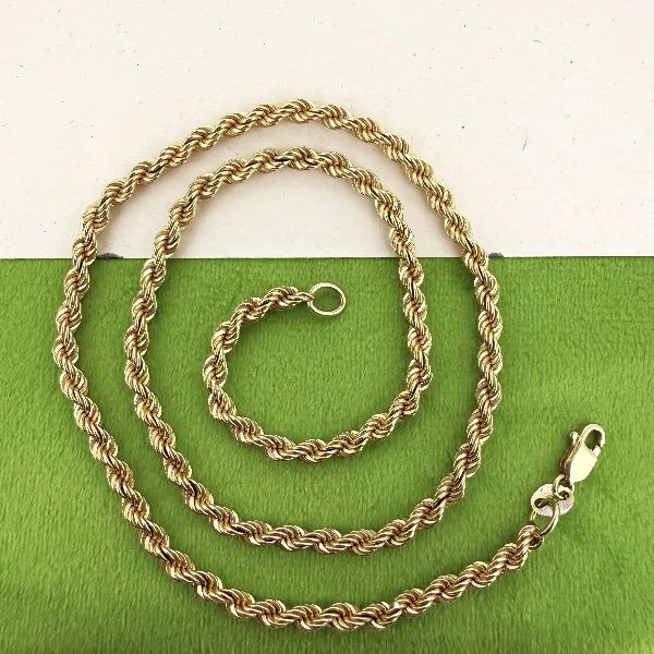 Solid 9ct Yellow Gold Rope Chain — image 3