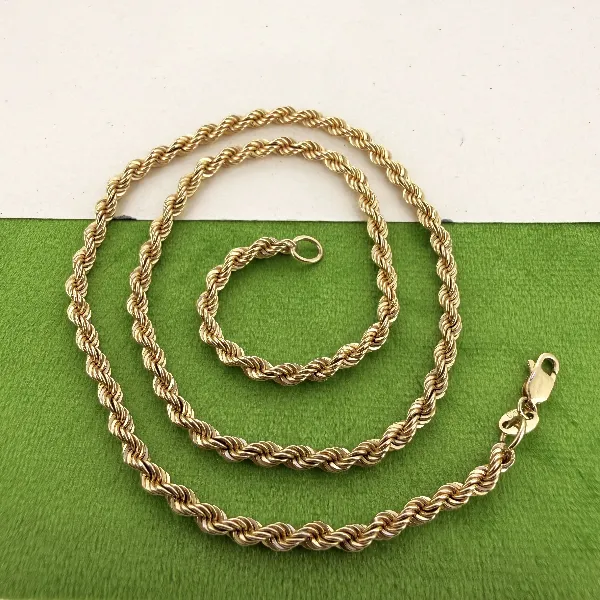 Solid 9ct Yellow Gold Rope Chain — image 4