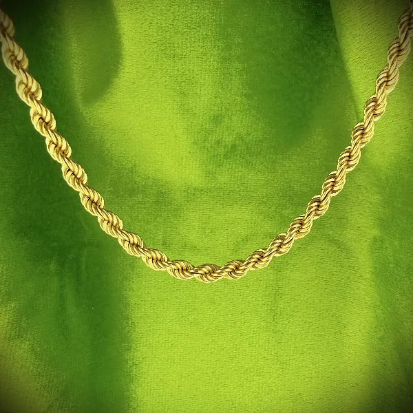 Solid 9ct Yellow Gold Rope Chain