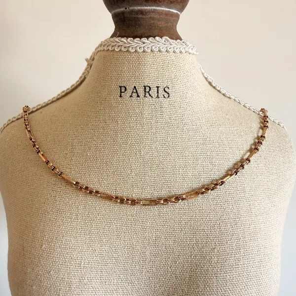 Vintage 9ct Yellow Gold Fancy Link Chain Necklace — image 8