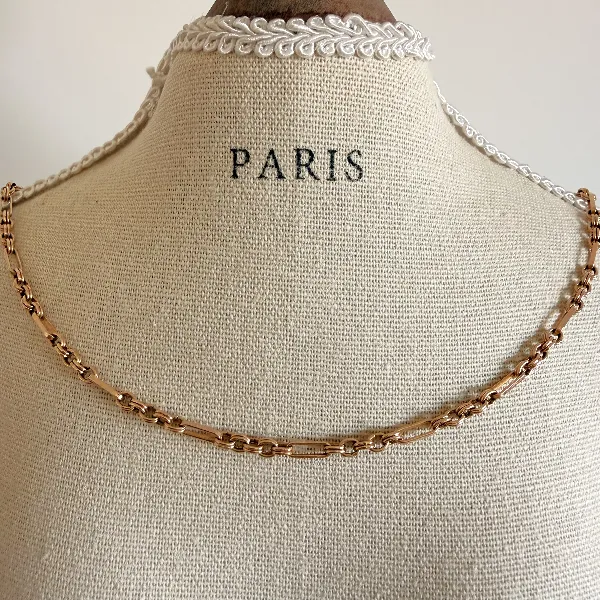 Vintage 9ct Yellow Gold Fancy Link Chain Necklace — image 9