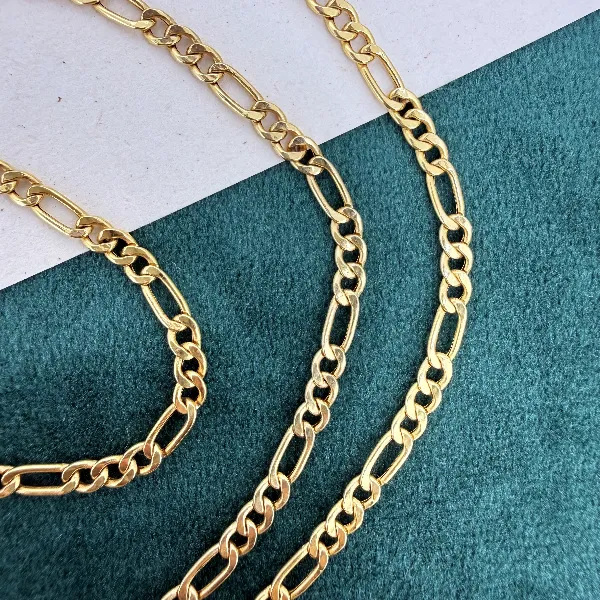 Vintage 9ct Yellow Gold Figaro Chain Necklace — image 5