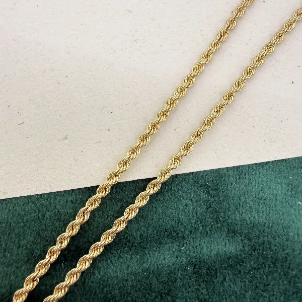 Vintage 9ct Yellow Gold Rope Tassel Necklace — image 6