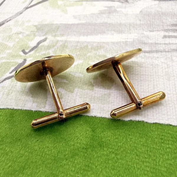 9ct Yellow Gold Millennium Cufflinks, Birmingham 2000 — image 7