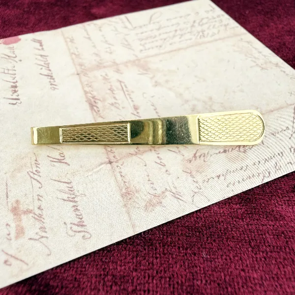 Vintage 9ct Gold Tie Slide — image 2