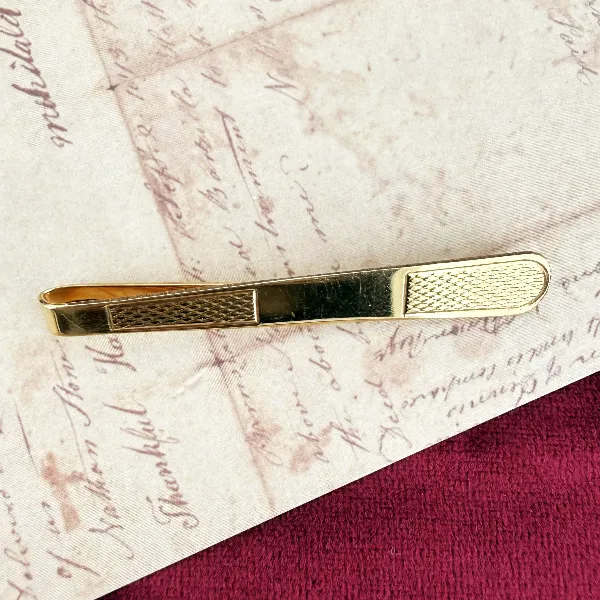 Vintage 9ct Gold Tie Slide — image 3