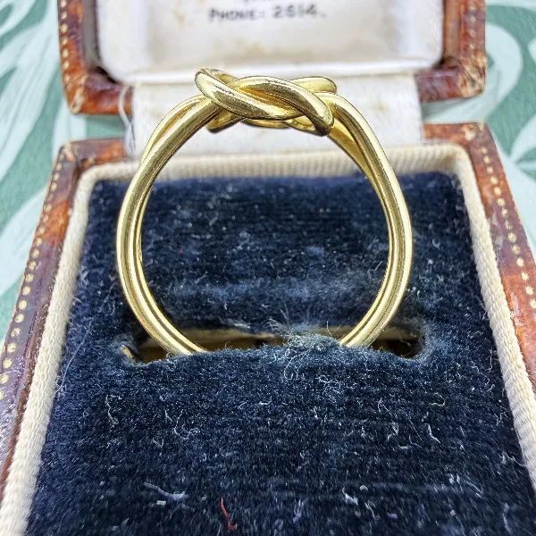 18ct Yellow Gold Love Knot Ring, London 1973 — image 8