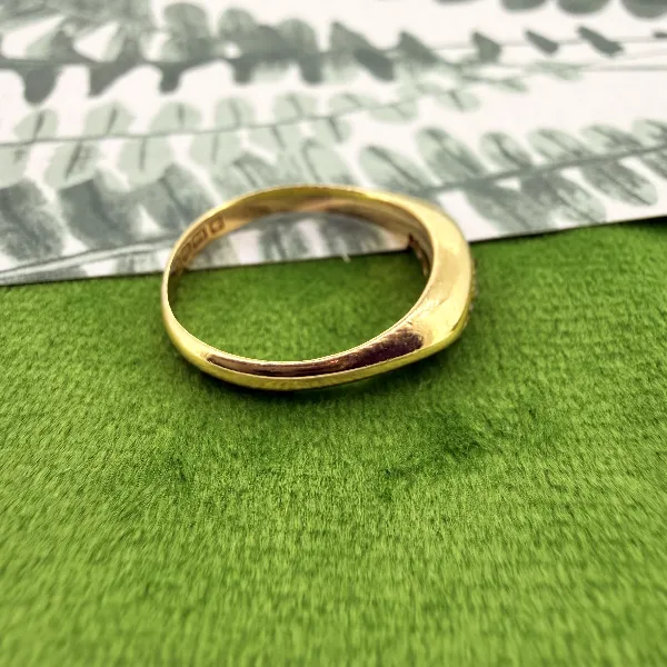 Antique 18ct Gold Five Stone Diamond Boat Ring, Birmingham 1918 — image 7