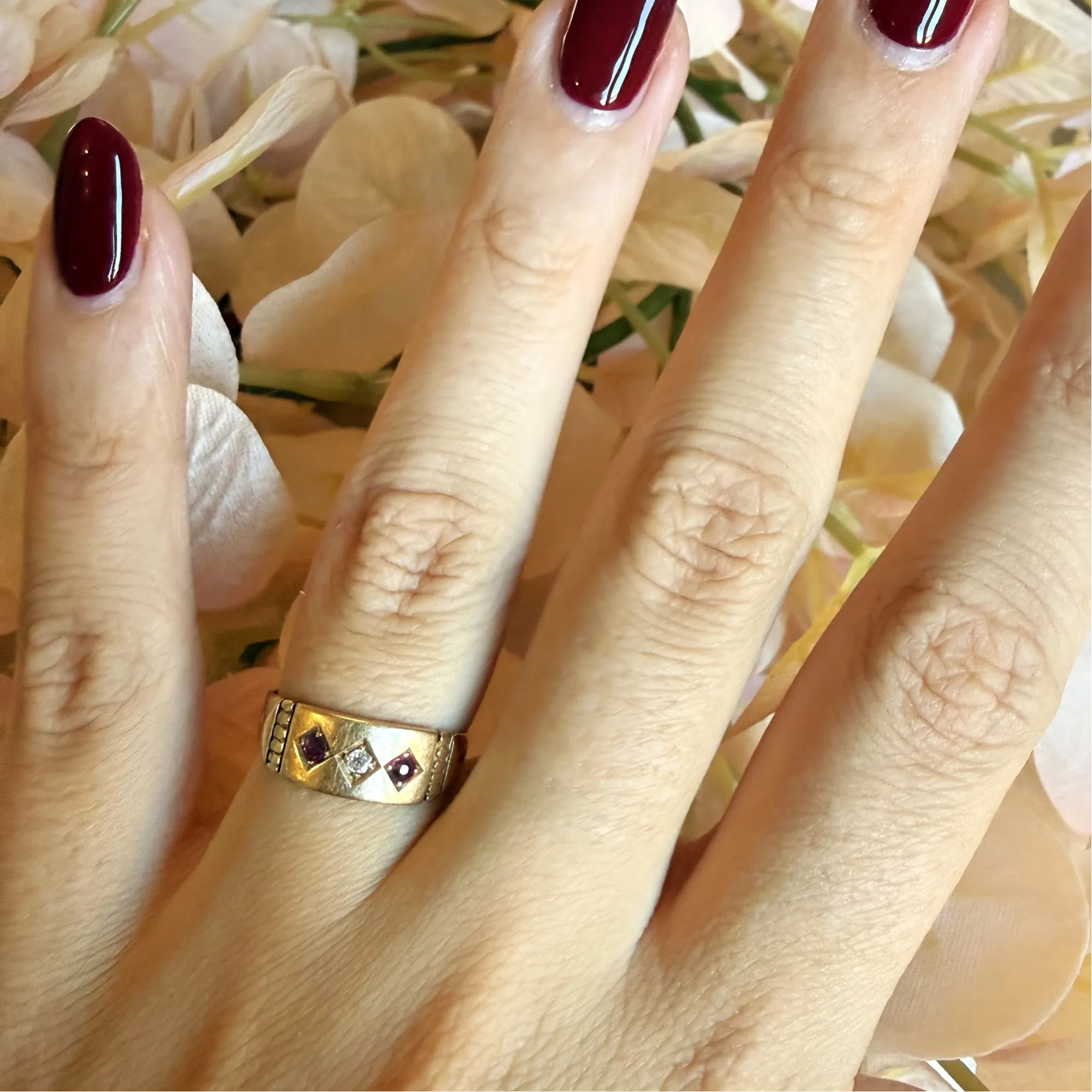 Victorian 15ct Gold Ruby & Diamond Ring, Birmingham 1889 — image 10