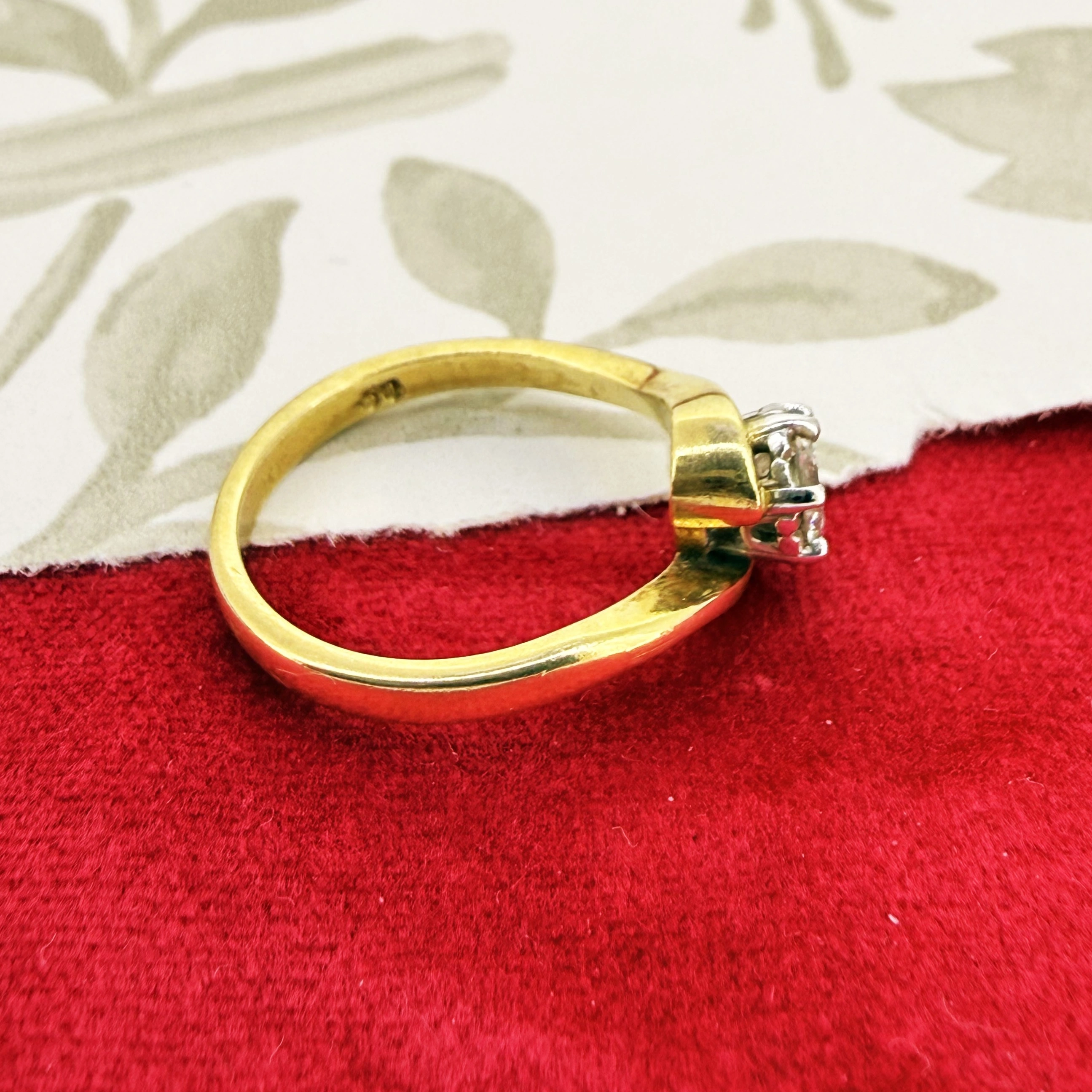 Vintage 18ct Yellow Gold 0.50ct Diamond Solitaire Twist — image 7