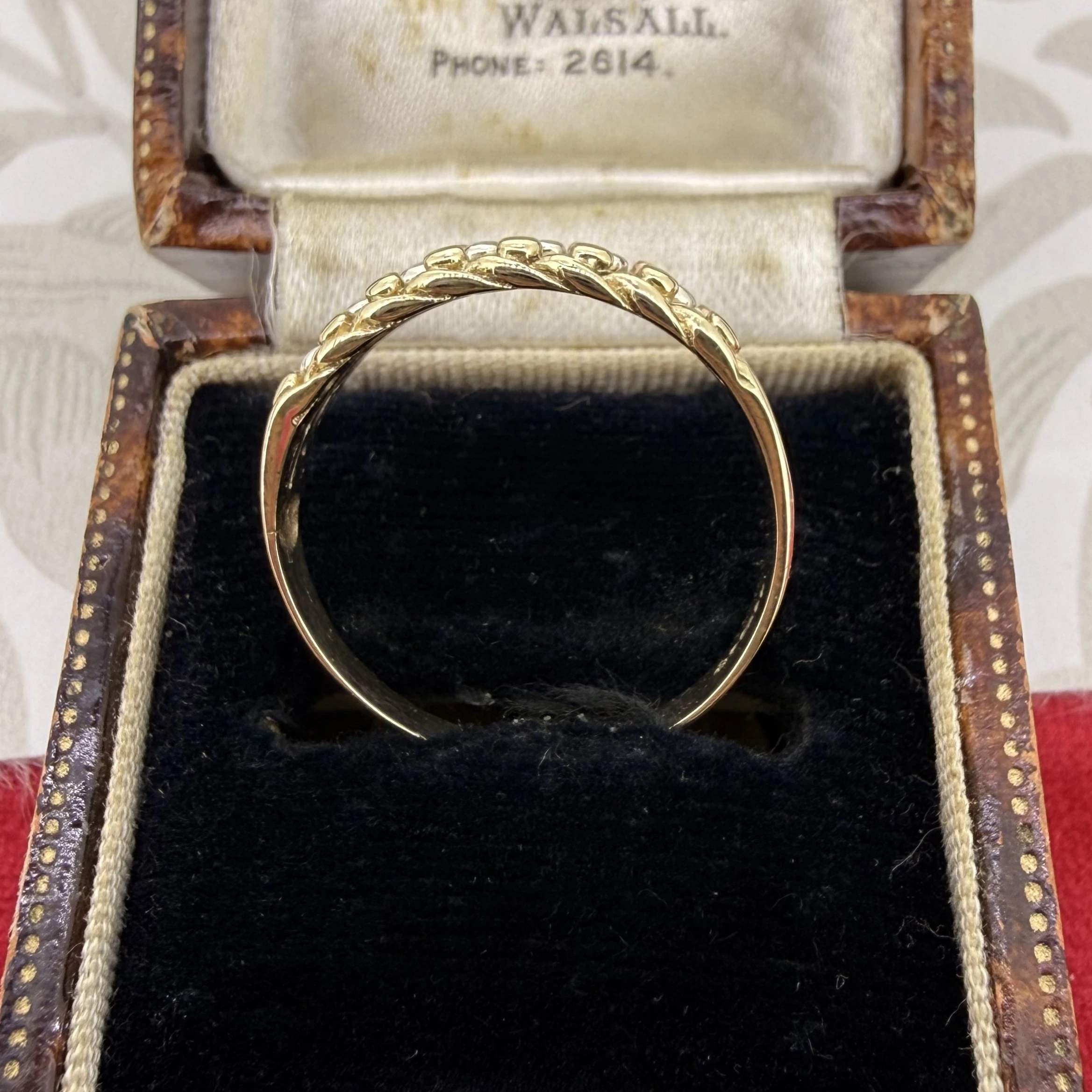 Vintage 9ct Three Colour Gold Keeper Ring — image 9
